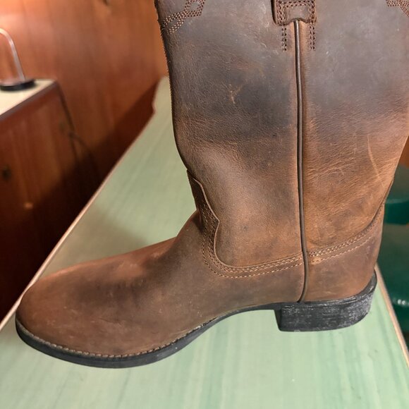 NEW Mens Ariat ATS Heritage Roper Brown Boots Size 8 D 10002284 - Picture 5 of 13